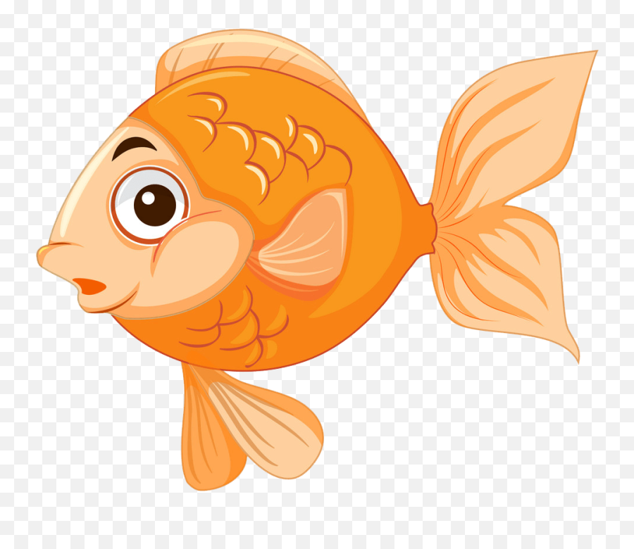 Cute Goldfish Clipart Transparent 1 - Fish Clipart Emoji,Goldfish Clipart