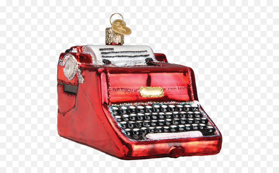 Red Typewriter Ornament - Christmas Day Emoji,Typewriter Clipart