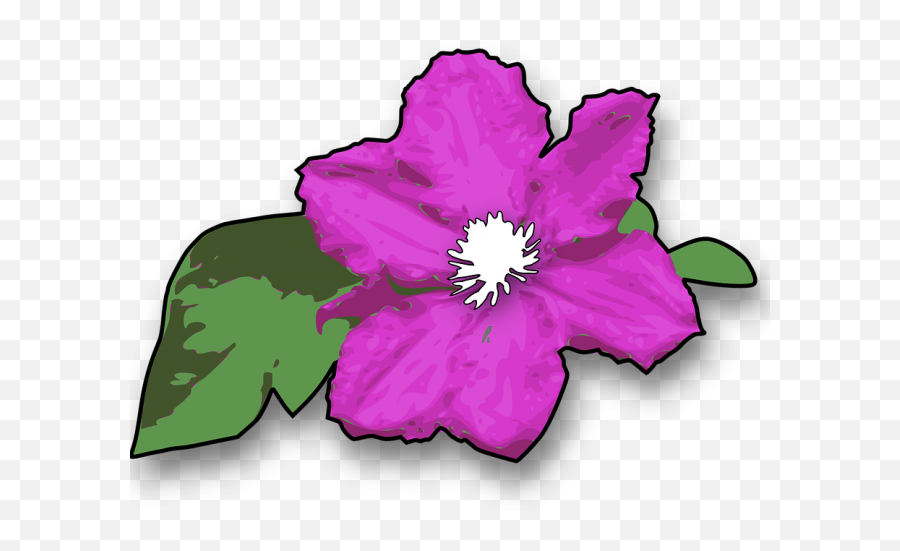 Purple Flower Clipart Purple Plant - Jungle Flowers Clip Art Jungle Flower Clip Art Emoji,Purple Flower Clipart