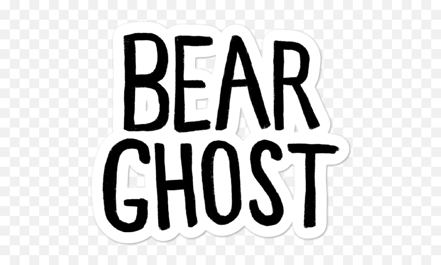 Bear Ghost Logo Sticker - Dot Emoji,Ghost Logo