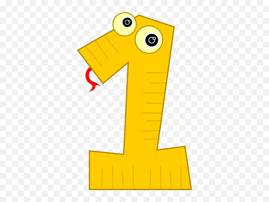 Number One Yellow Clip Art At Clker - Cartoon Cute Number 1 Emoji,Yellow Clipart