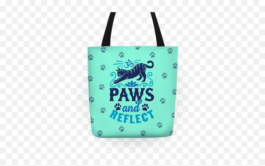 Paws And Reflect Cat Totes Lookhuman Emoji,Funny Cat Png