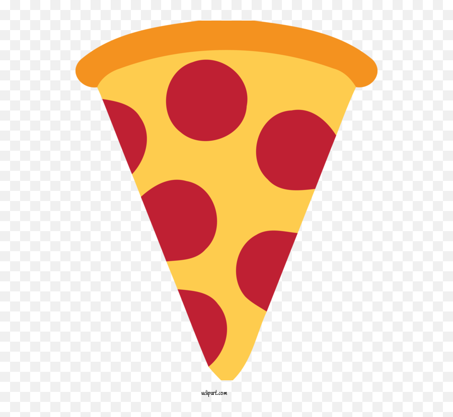 Food Yellow Cone Triangle For Pizza - Pizza Clipart Food Emoji,Donut Clipart Transparent Background