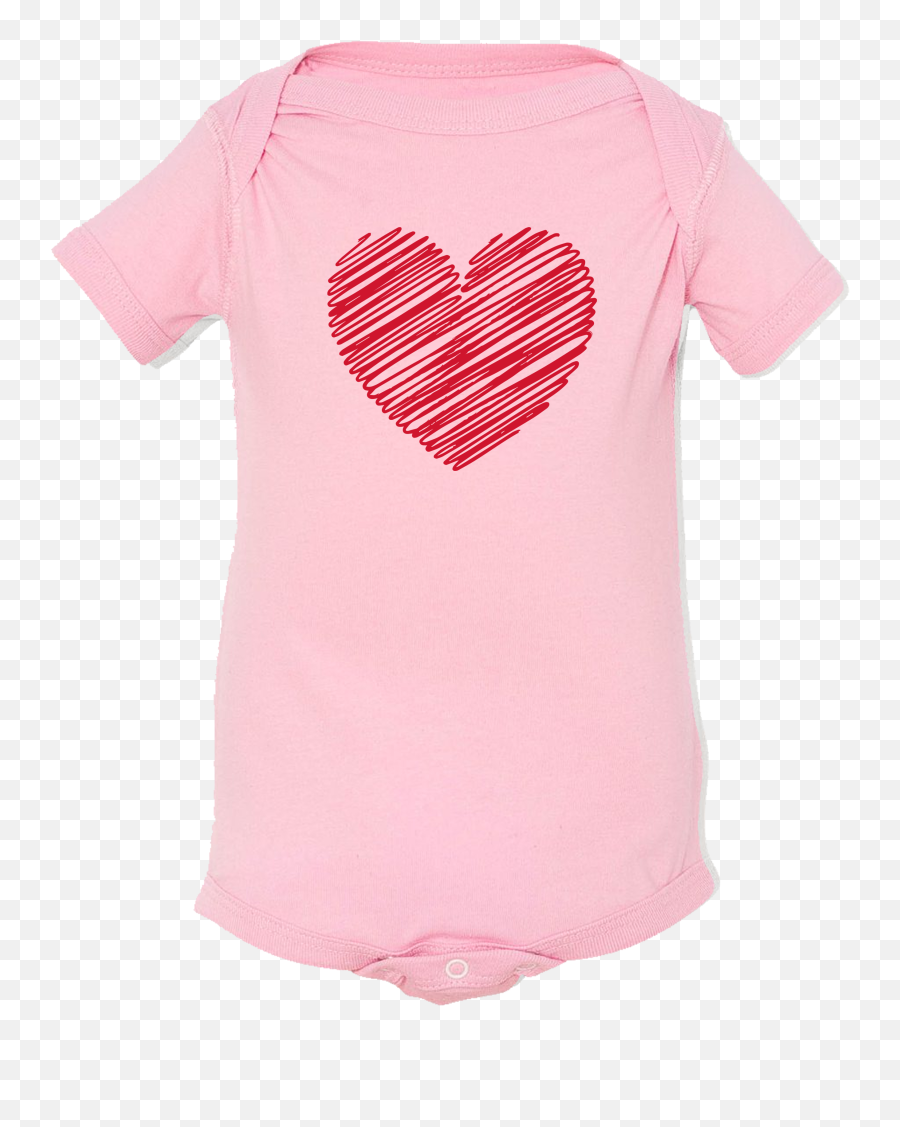 Scribble Heart Graphic Baby Onesie Emoji,Scribble Heart Png