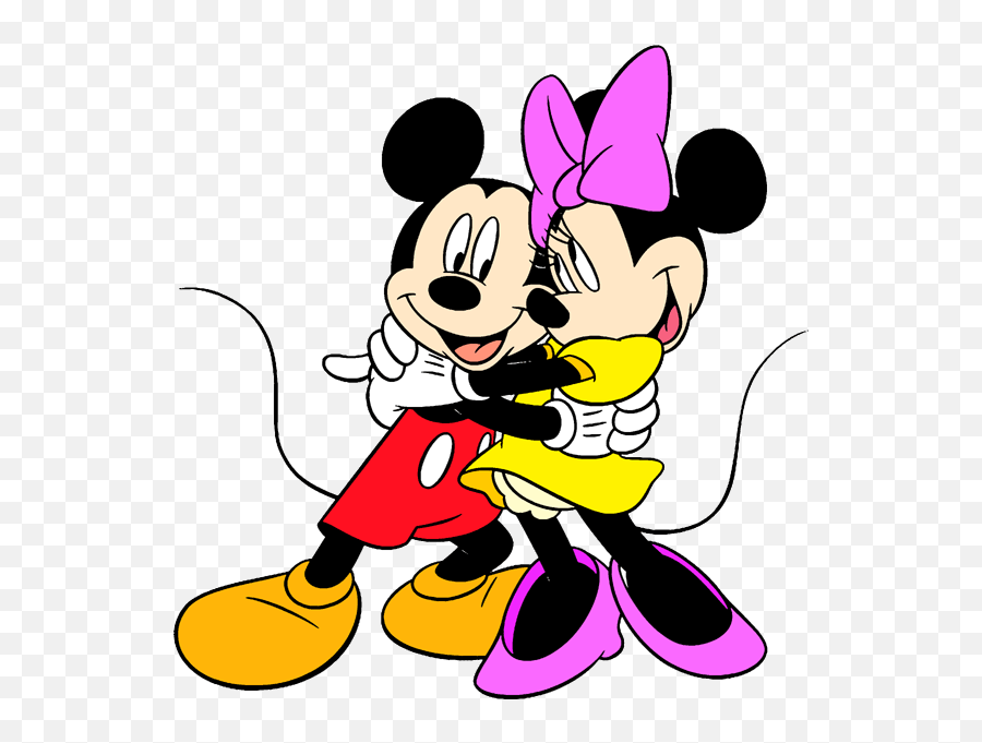 Mickey And Minnie Mouse Hugging - Clip Art Library Emoji,Mickey And Friends Clipart