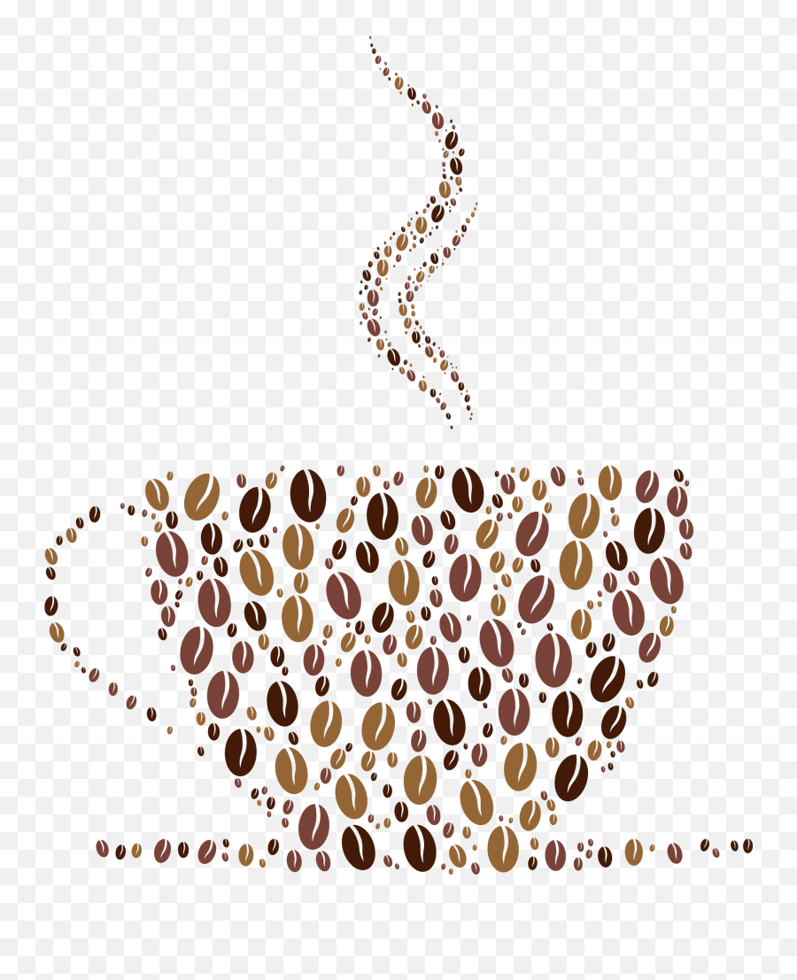 Download Hd Coffee Clipart Vector Png - Coffee Bean Coffee Coffe Beans Vector Png Emoji,Coffee Clipart