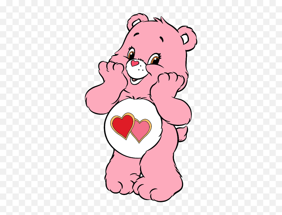Cartoon Bear - Care Bears Love Alot Bear Transparent Png Transparent Care Bear Png Emoji,Bear Transparent