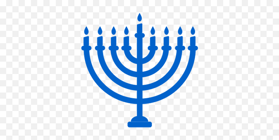 Blue Menorah Hanukkah Transparent Png - Menorah Icon Emoji,Hanukkah Clipart