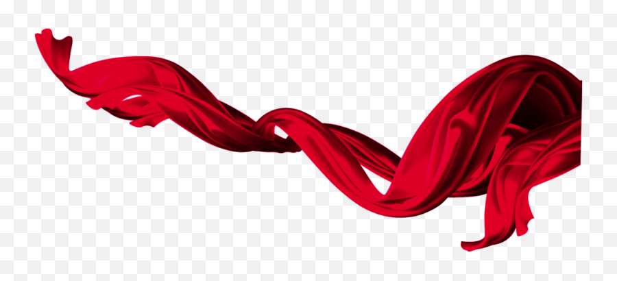 Satin Ribbon Red Flying Dance - Flowing Red Ribbon Png Red Cloth Flying Png Emoji,Red Ribbon Png