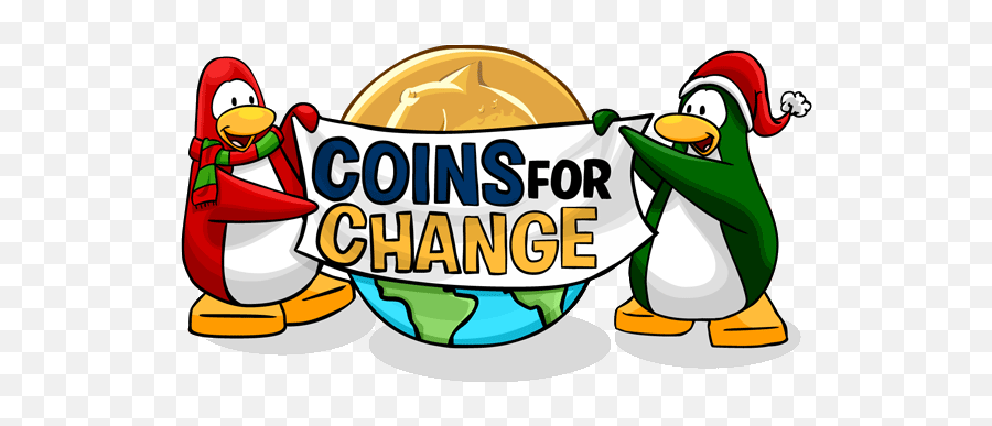 Coins For Change - Club Penguin Charity Emoji,Club Penguin Logo