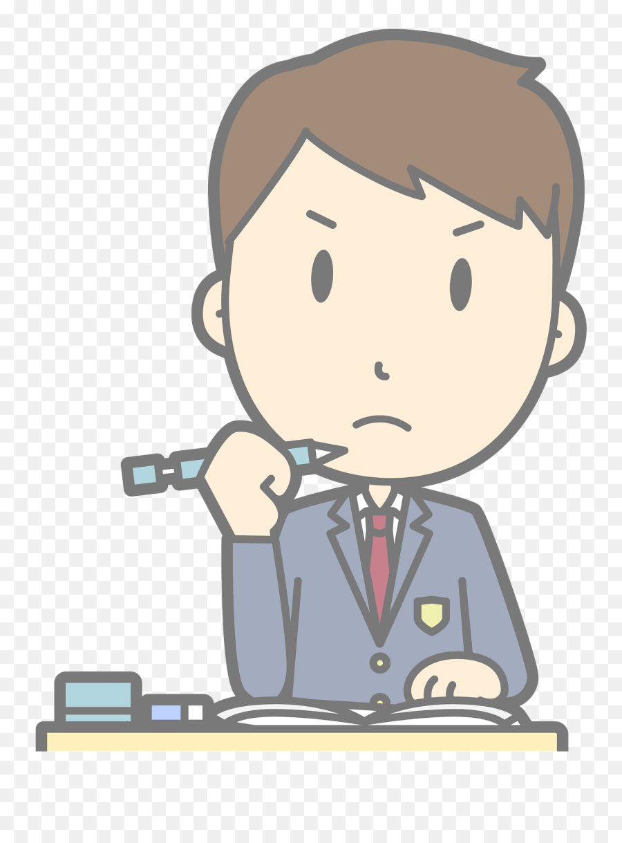 Grumpy Student Clipart Free Download Transparent Png - Student Cartoon Png Japan Emoji,Student Clipart