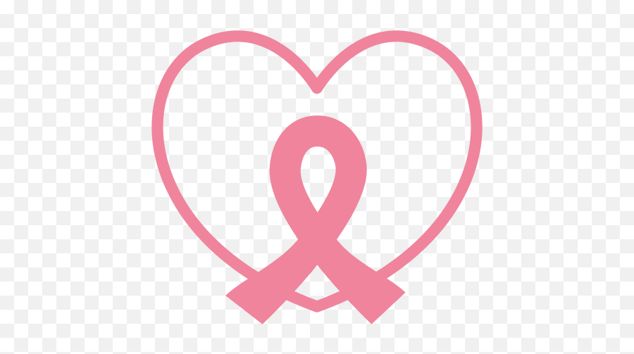 Pink Ribbon Heart Illustration - Breast Cancer Ribbon Heart Svg Emoji,Pink Ribbon Png
