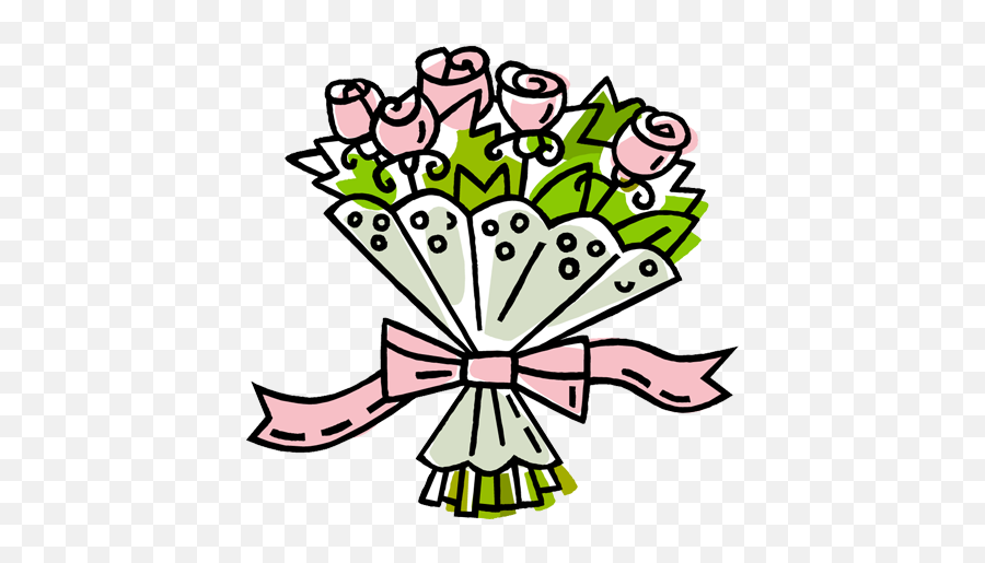 Bouquet Of Flowers Clipart - Wedding Bouquet Clipart Emoji,Bouquet Of Flowers Clipart
