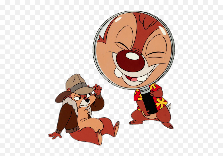 Check Out This Transparent Dale Through - Chip And Dale Magnifying Glass Emoji,Magnifying Glass Png
