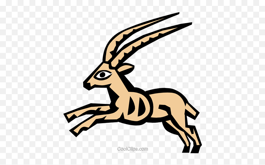 Cool Antelope Royalty Free Vector Clip Art Illustration Emoji,Antelope Clipart