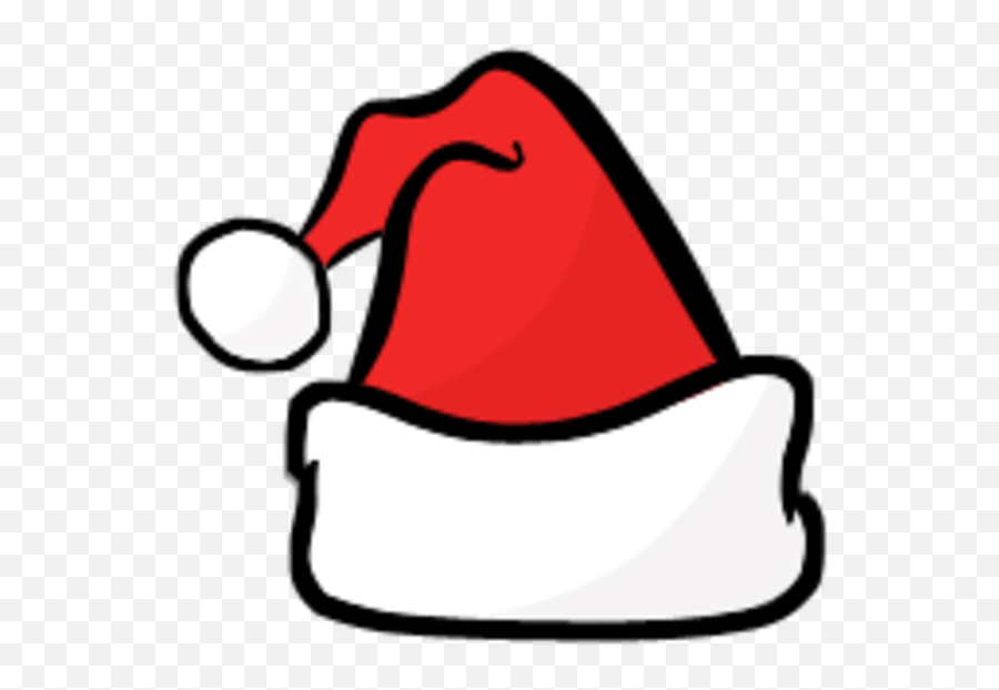 Download Hd Santa Hat Clipart Black And - Santa Hat Clipart Emoji,Christmas Clipart