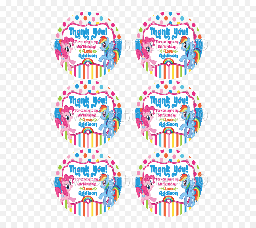 Download Hd My Little Pony Birthday Sticker Tag - Circle Emoji,My Little Pony Birthday Png