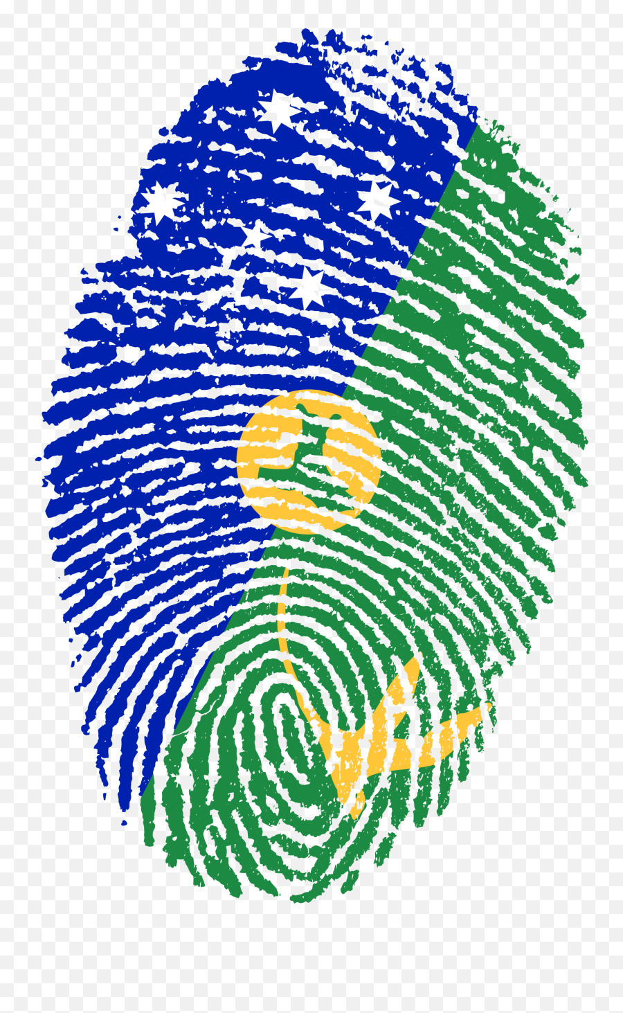 Download Christmas Island Flag Fingerprint 664423 - Bandeira Emoji,Bandeira Brasil Png