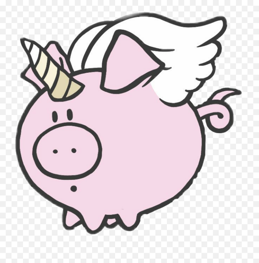 Cerdicorn Piggy Pig Unicorn Sticker - Mr Puterful Frases Emoji,Piggy Clipart