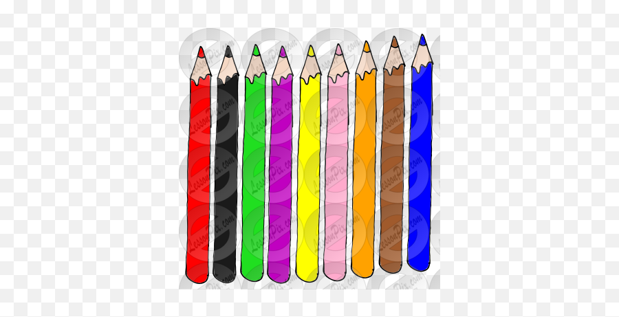 Colored Pencils Picture For Classroom - Vertical Emoji,Pencils Clipart