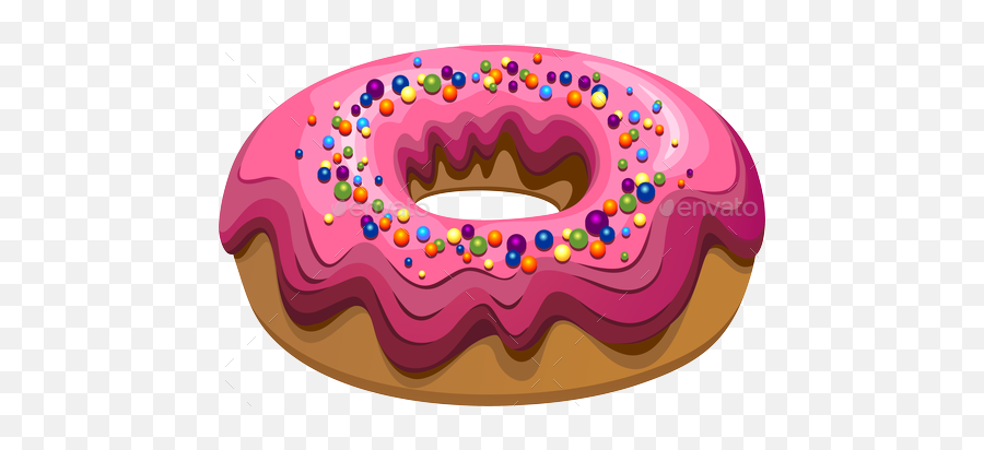 Download Hd Pink Donut Png - Donuts Party Time Pillow Case Girly Emoji,Donut Png