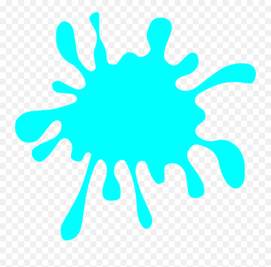 Turquoise Splatter Clip Art At Clkercom - Vector Clip Art Splash Clip Art Emoji,Paint Splash Png