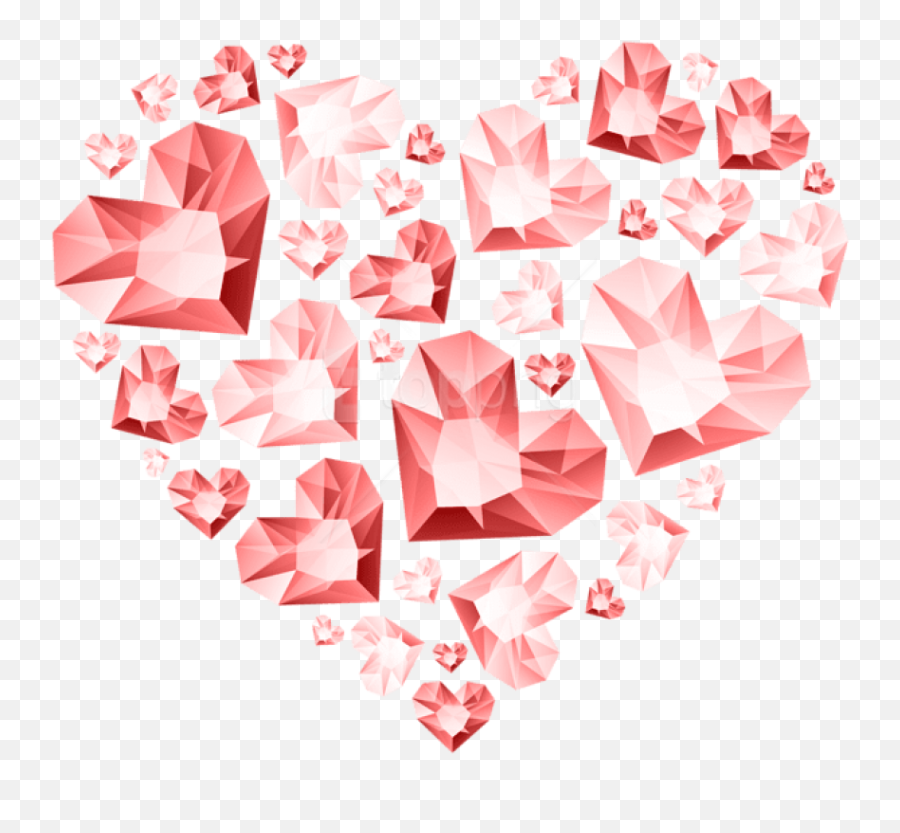 Download Free Png Red Hert Of Diamond Hearts Transparent Png - Transparent Pink Diamond Png Emoji,Diamond Transparent