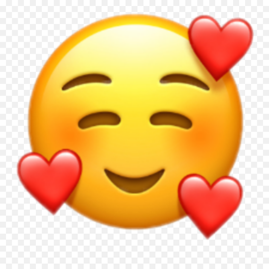 Heart Emojis Png - New Apple Emoji Heart Face Smiling Face Ios 12 Emoji Png,Heart Emoji Png