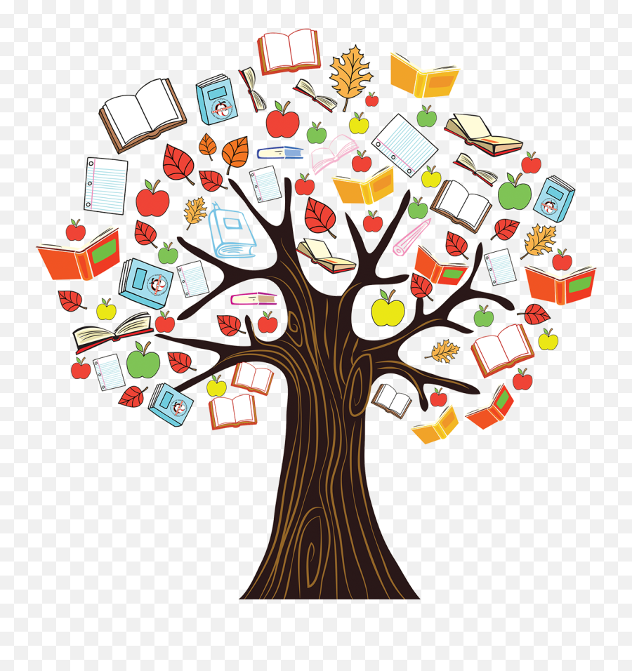 Student Clipart Png - Education Clipart Tree Book Tree General Knowledge Emoji,Student Clipart