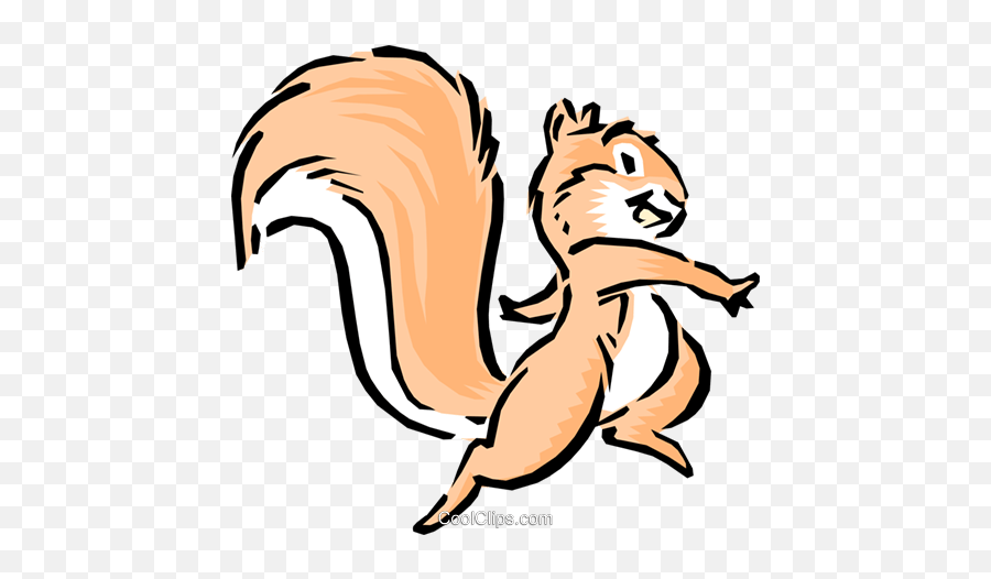 Cartoon Squirrel Royalty Free Vector Clip Art Illustration - Transparent Background Cartoon Squirl Clipart Emoji,Squirrel Clipart