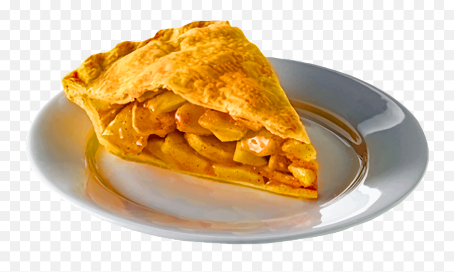 Apple Pie Slice Plate Food Sweet Tasty Pastry - Transparent Apple Pie On Transparent Background Emoji,Pie Clipart