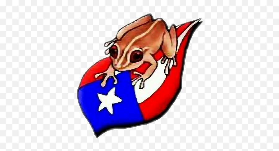 Puertorico Sticker - Coqui Puerto Rico Flag Clipart Full Bandera Coqui De Puerto Rico Emoji,Puerto Rico Clipart