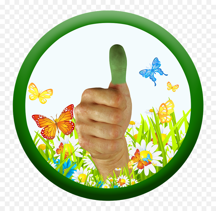 Thumb Green Thumb Thumbs Up Nature - Green Thumb Emoji,Thumbs Up Logo