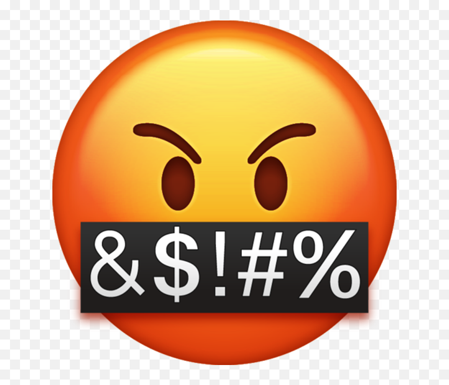 Download Whatsapp Angry Emoji Free Png - Swearing Emoji Transparent Background,Emoji Png