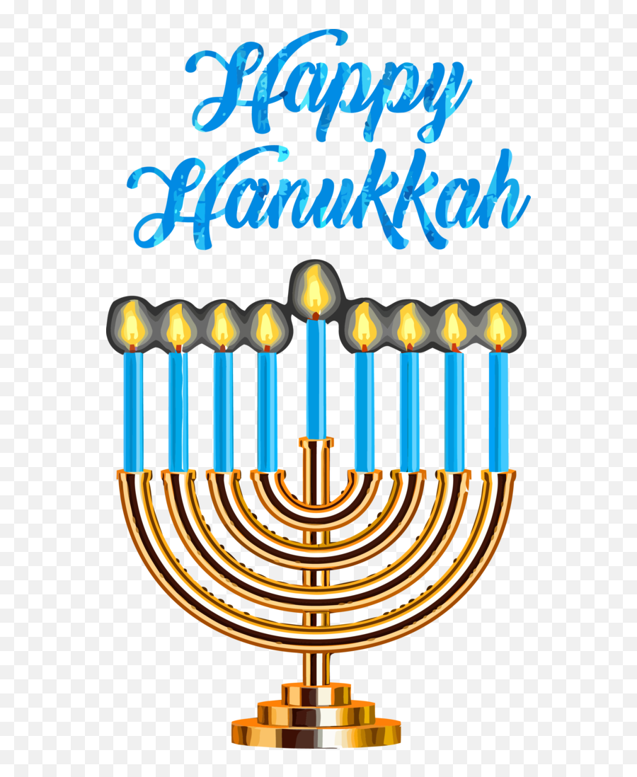 Download Hanukkah Menorah Candle Holder - Happy Hanukkah Png Emoji,Menorah Clipart
