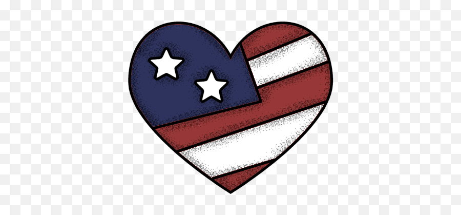 American Flag Heart Clipart - Clipart Suggest Emoji,American Flag Waving Clipart