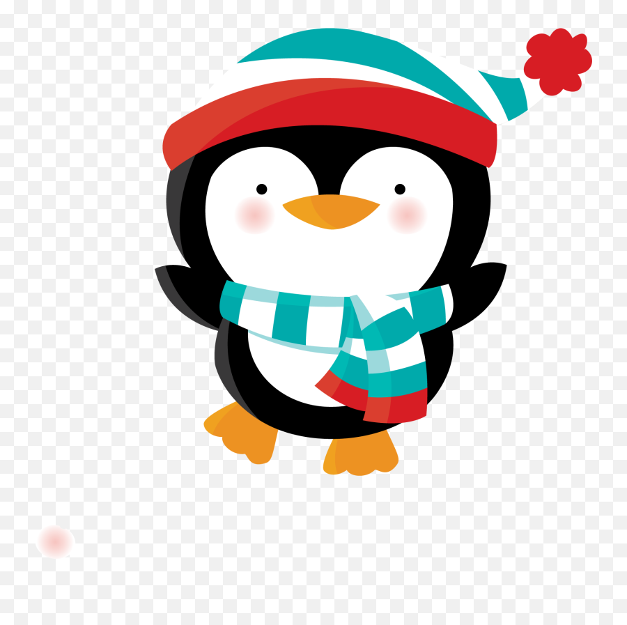 Penguin Clipart January - Pinguino Navideño Animado Png Emoji,Christmas Penguins Clipart