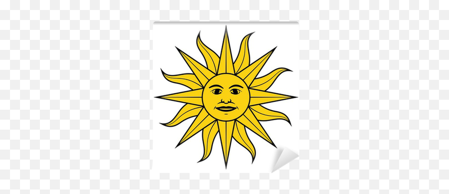 Sun Of May In The Flag Of Uruguay Vector Illustration Wall Emoji,Uruguay Flag Png