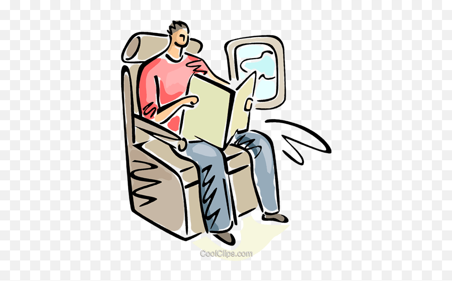 Passenger Reading A Magazine On A Flight Royalty Free Vector Emoji,Magazines Clipart