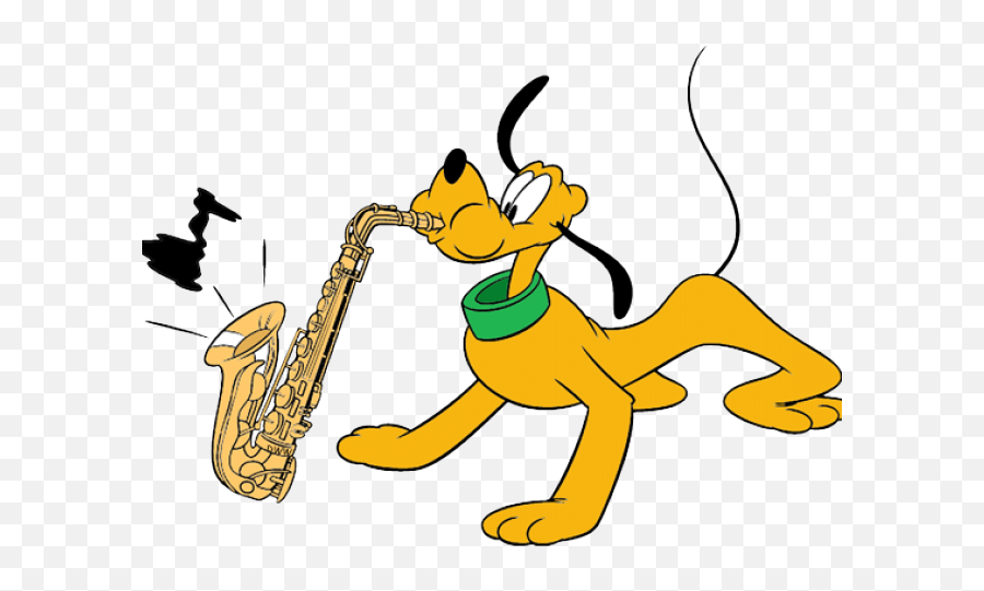 Mickey Mouse Playing Saxophone Clipart - Full Size Clipart Disney Characters Playing The Sax Emoji,Saxophone Clipart