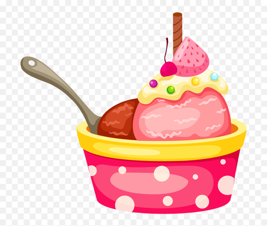 Desert Clipart Ice Cream Sundae Desert - Ice Cream Cup Clipart Png Emoji,Ice Cream Sundae Clipart