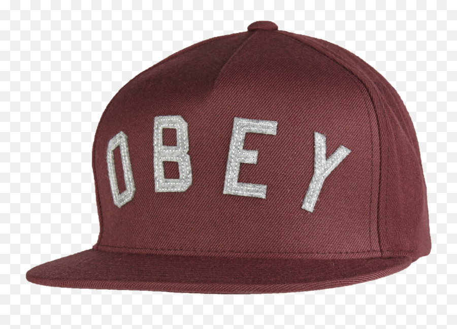 Download Hd Obey Snapback Cap Mit Logo - Applikation In Rot For Baseball Emoji,Mit Logo