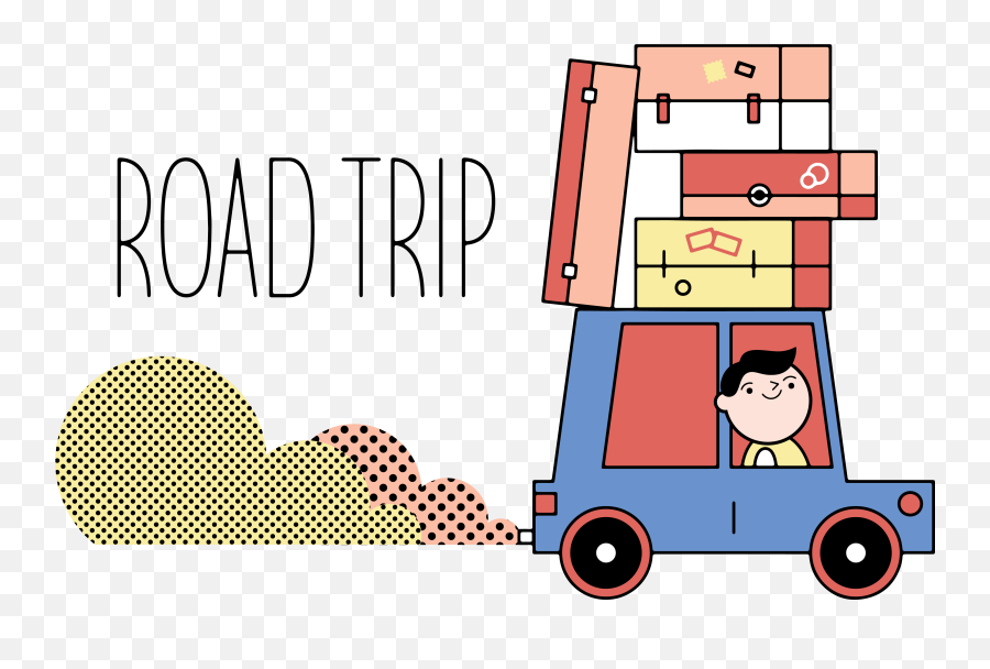 Travel Tourism Cartoon Self Driving - Trip Logo Png Transparent Emoji,Road Trip Clipart