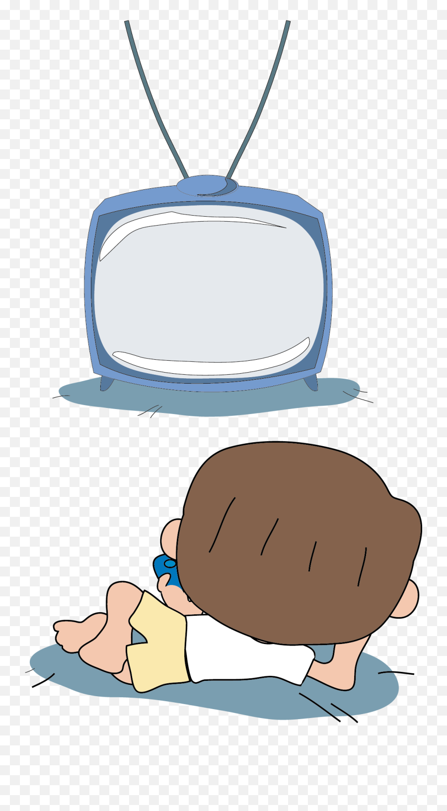 Lazy Clipart Couch Tv Kids Watching Tv - Kid Watching Tv Draw Emoji,Watching Tv Clipart