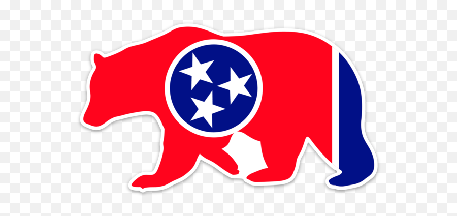 Tn Black Bear - Dixie Fowl Co Decal 6 X 4 Tennessee State Flag Emoji,Bear Logo