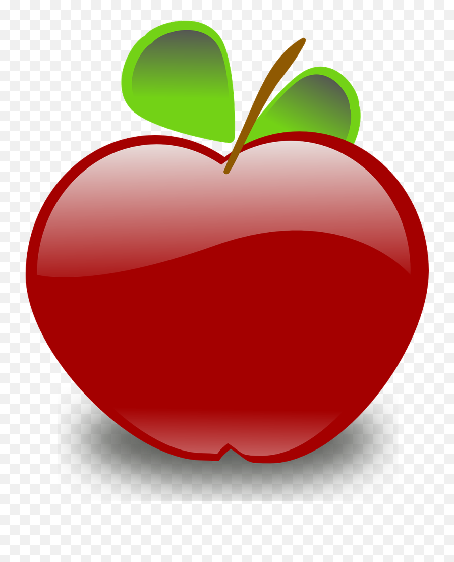 Red Apple Fruit Leaves Food Png Image - Sushiro Emoji,Apple Transparent Background