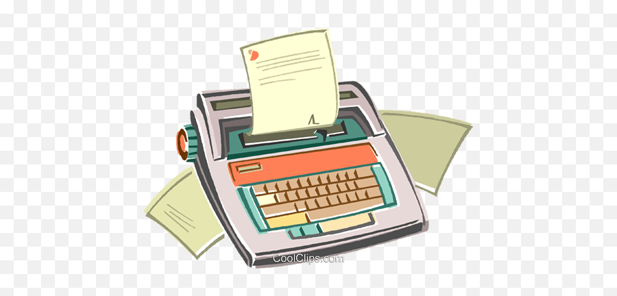 Electric Typewriter Royalty Free Vector - Electric Typewriter Clipart Emoji,Typewriter Clipart