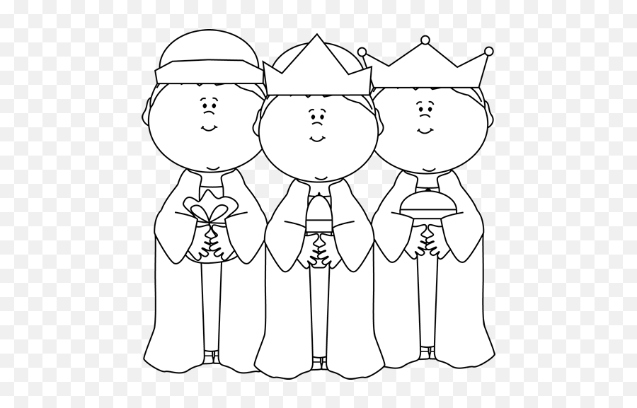 Black And White Three Wise Men Clip Art - Wiseman Clipart Black And White Emoji,Epiphany Clipart