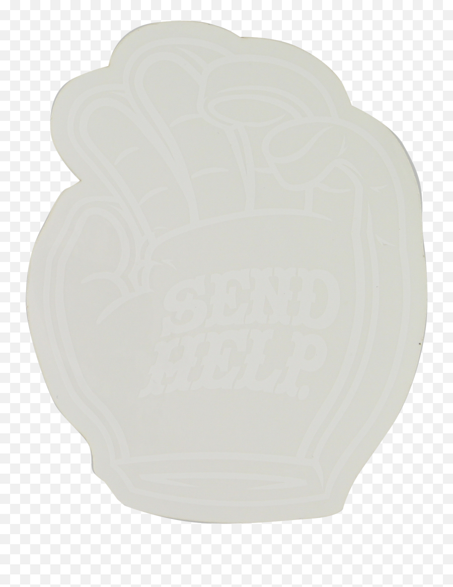 Send Help Foam Hand Logo Clear Decal - Decorative Emoji,Hand Logo