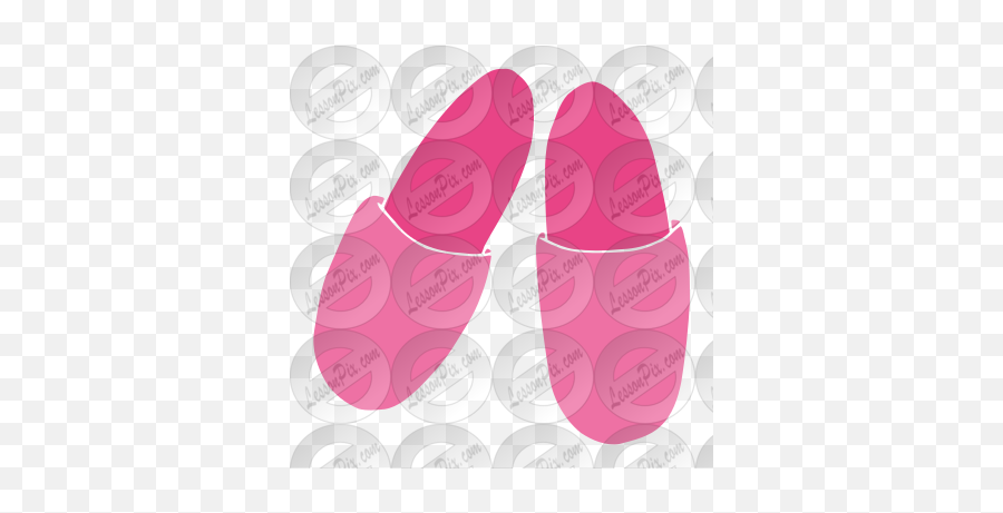 Slippers Stencil For Classroom - Girly Emoji,Slippers Clipart